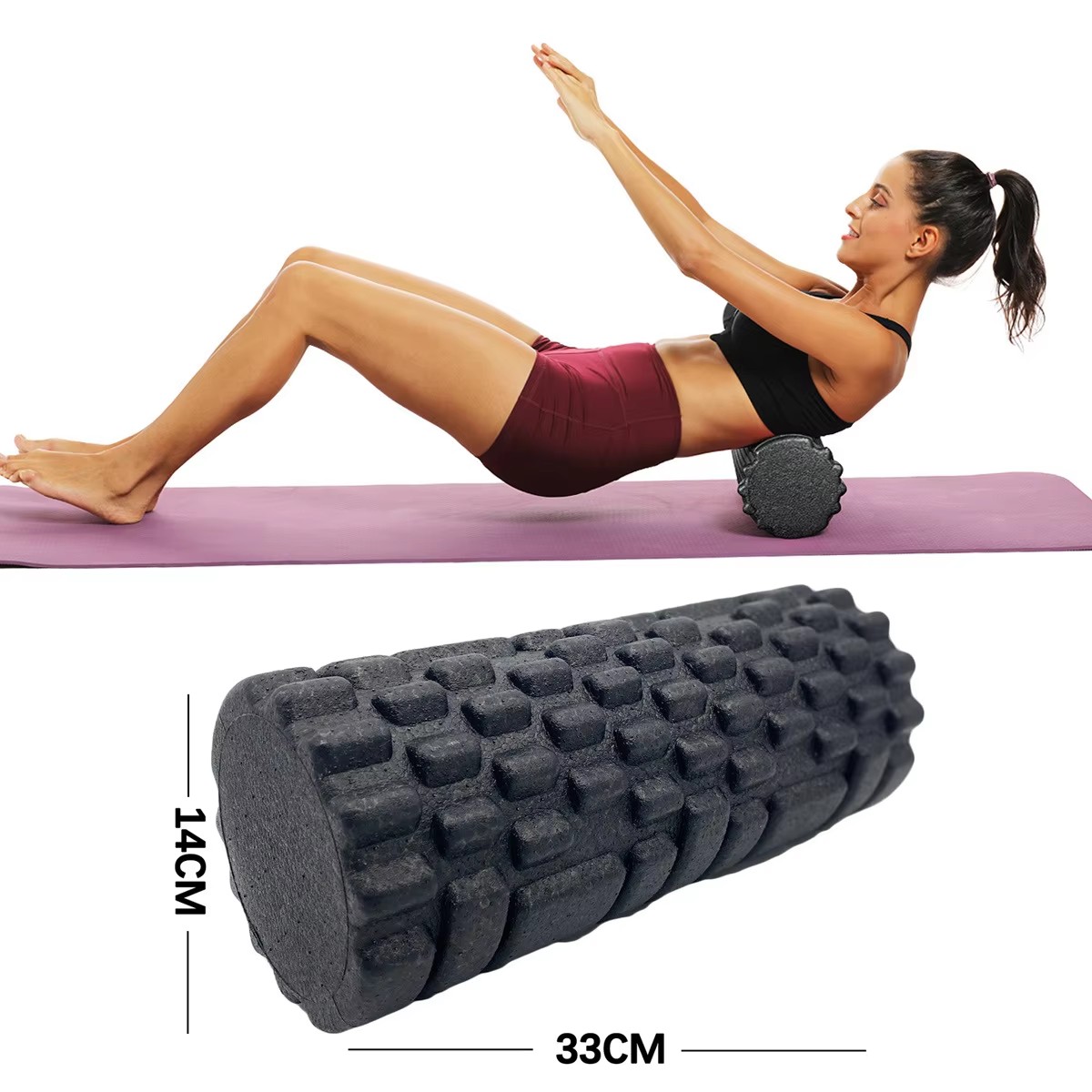 Pilates Yoga Shoes - 30/33 سنتيمتر اللياقة البدنية رغوة الأسطوانة