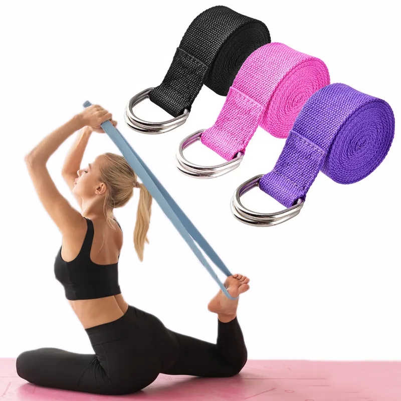 Pilates Yoga Circle - 183*3.8 سنتيمتر حزام اليوغا القطن ممارسة