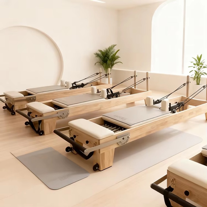 Pilates Yoga Lab - سرير بيلاتس ريفورمر للتدريب المنزلي، مصنوع